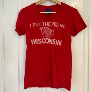 Wisconsin Baby Tee Red Size M